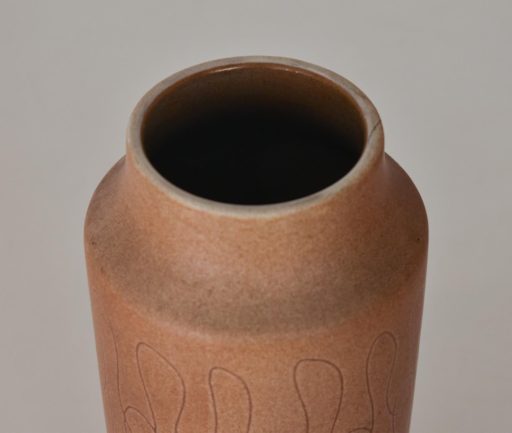 Ceramic vase in brown tones, by the ceramist Ferrando. Spain 1970's For Sale 1