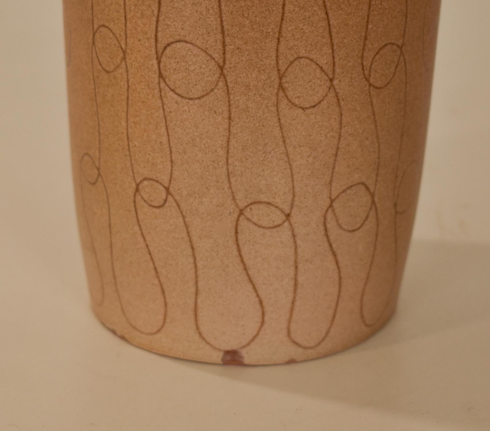 Ceramic vase in brown tones, by the ceramist Ferrando. Spain 1970's For Sale 2