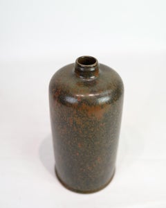 Vaso in ceramica dai colori marroni Model 216 By Nathalie Krebs For Saxbo