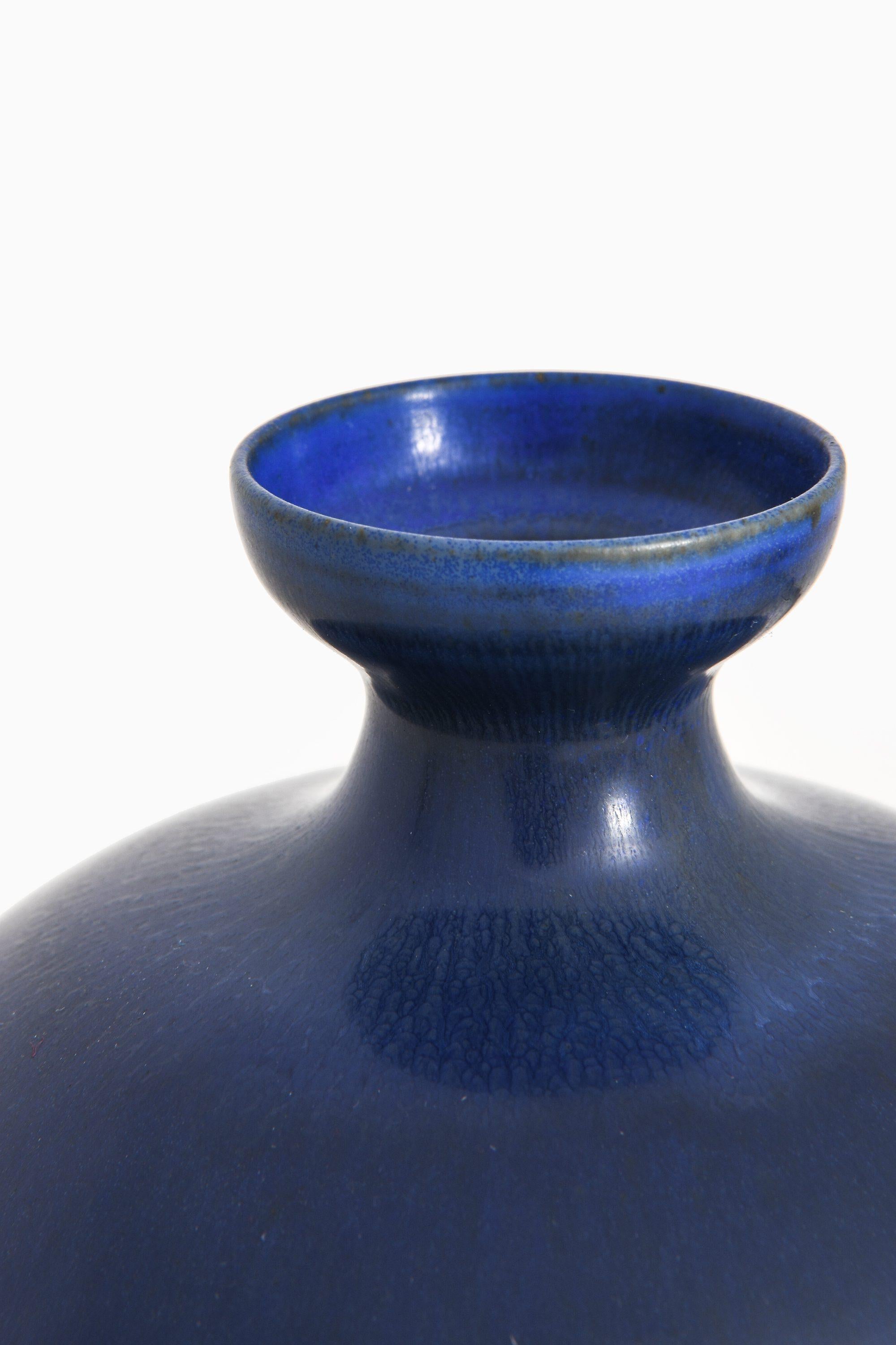 Keramikvase mit Hasenfellglasur von Berndt Friberg, 1951 (Schwedisch) im Angebot