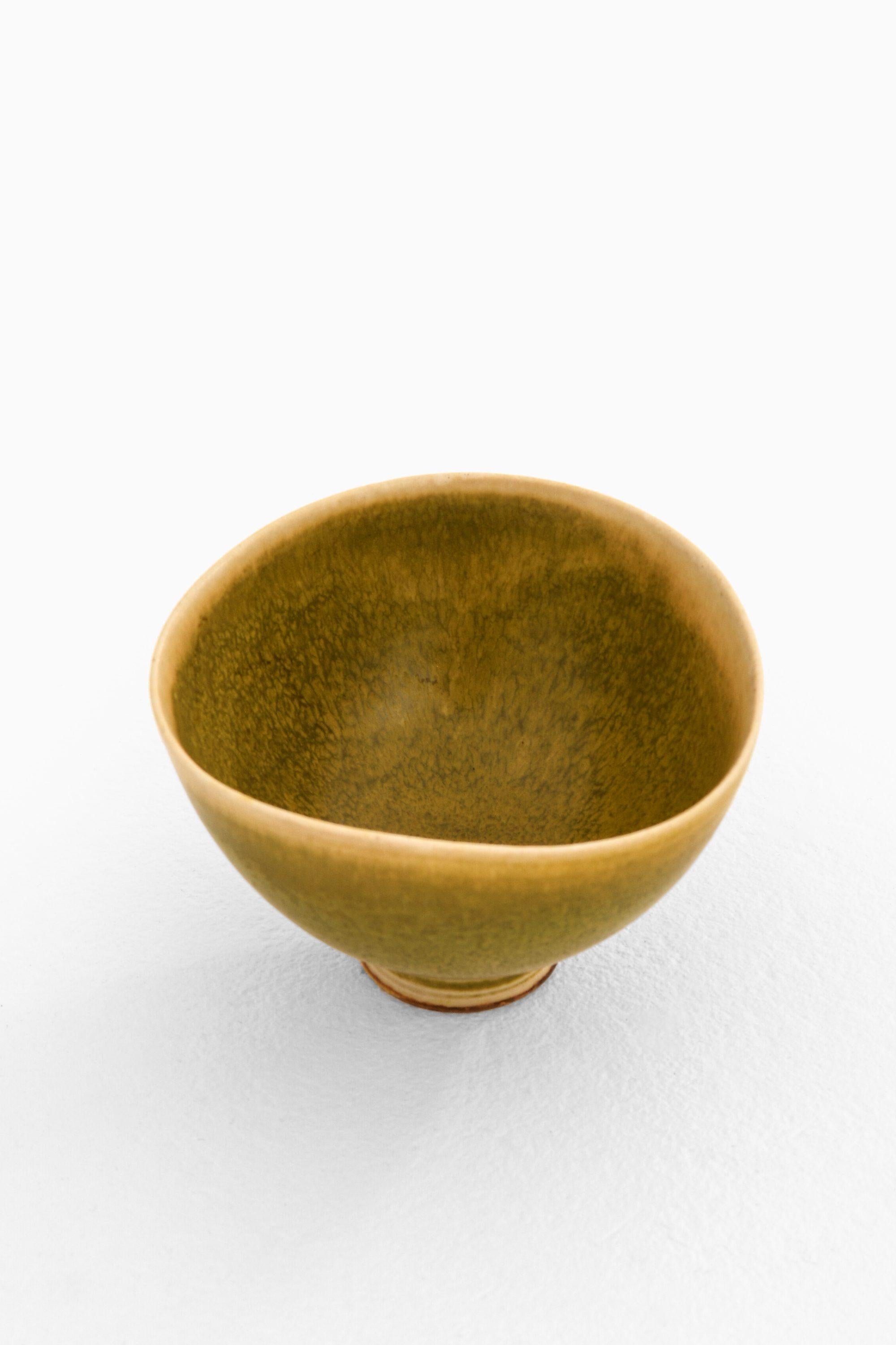 Mid-Century moderno Vaso in ceramica con smalto a pelo di lepre di Berndt Friberg, 1953 in vendita