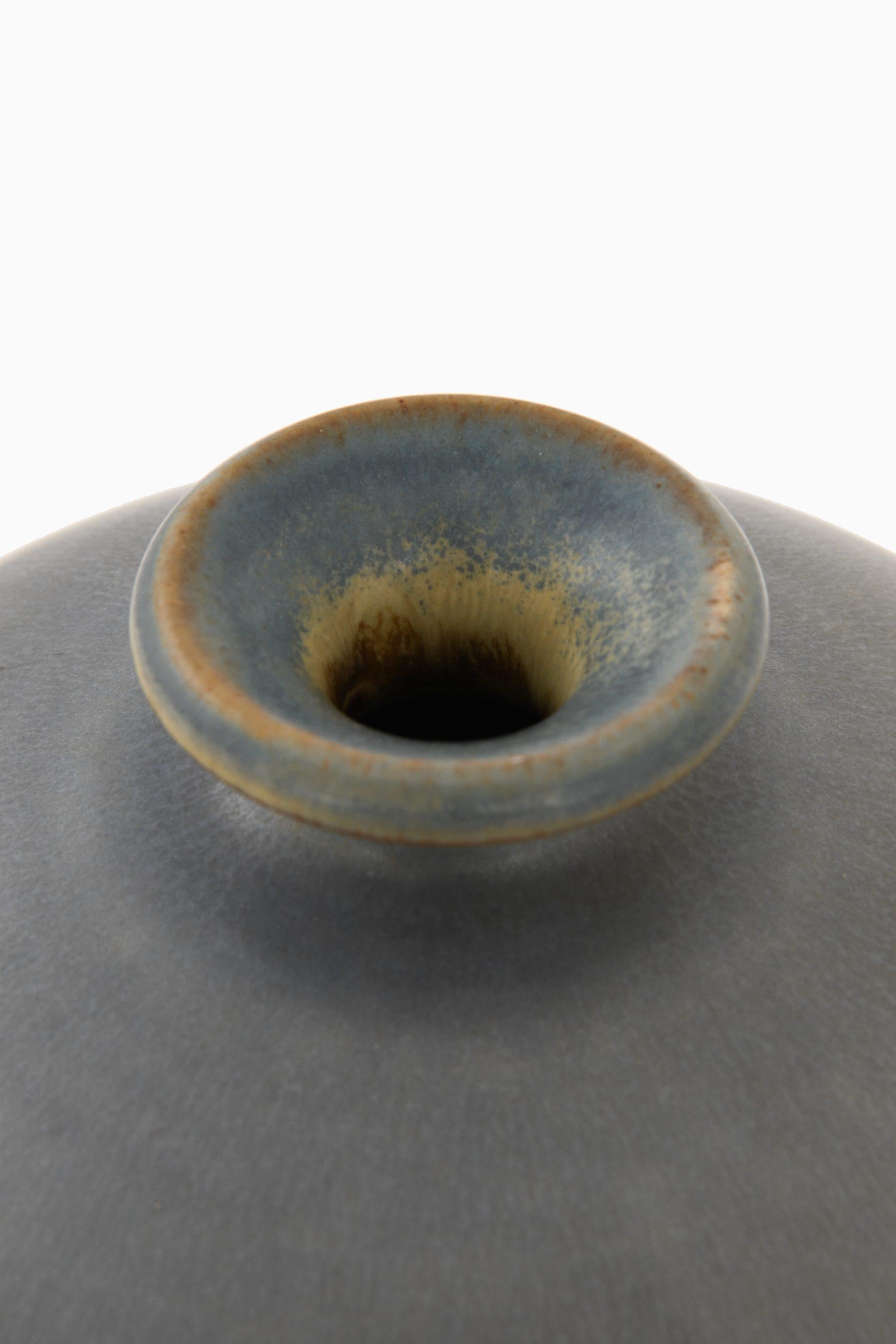 Ceramic Vase in Hare Fur Glaze by Berndt Friberg, 1960 Gustavsberg In Good Condition For Sale In Limhamn, Skåne län
