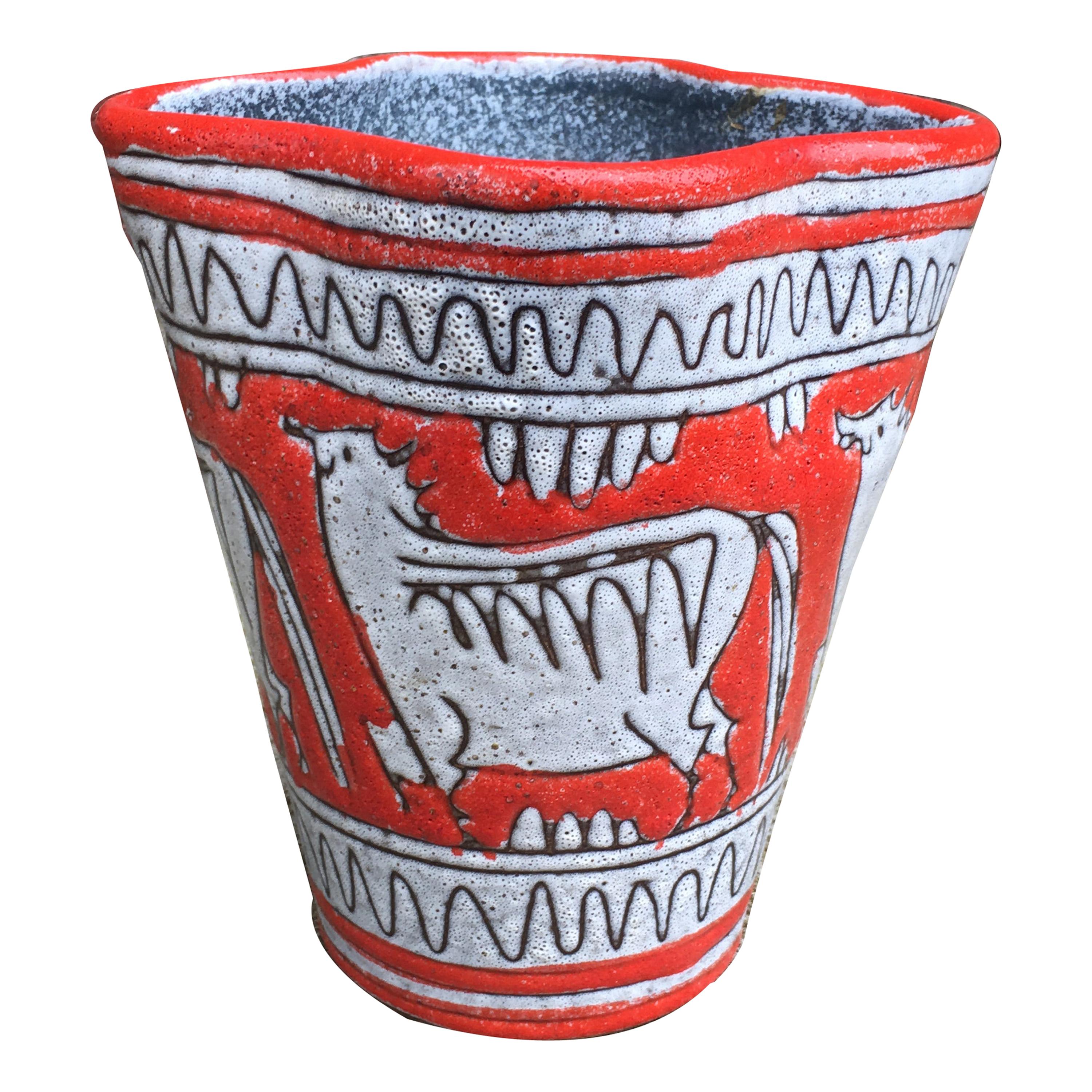 Keramikvase, Italien, ca. 1950-1960 im Angebot