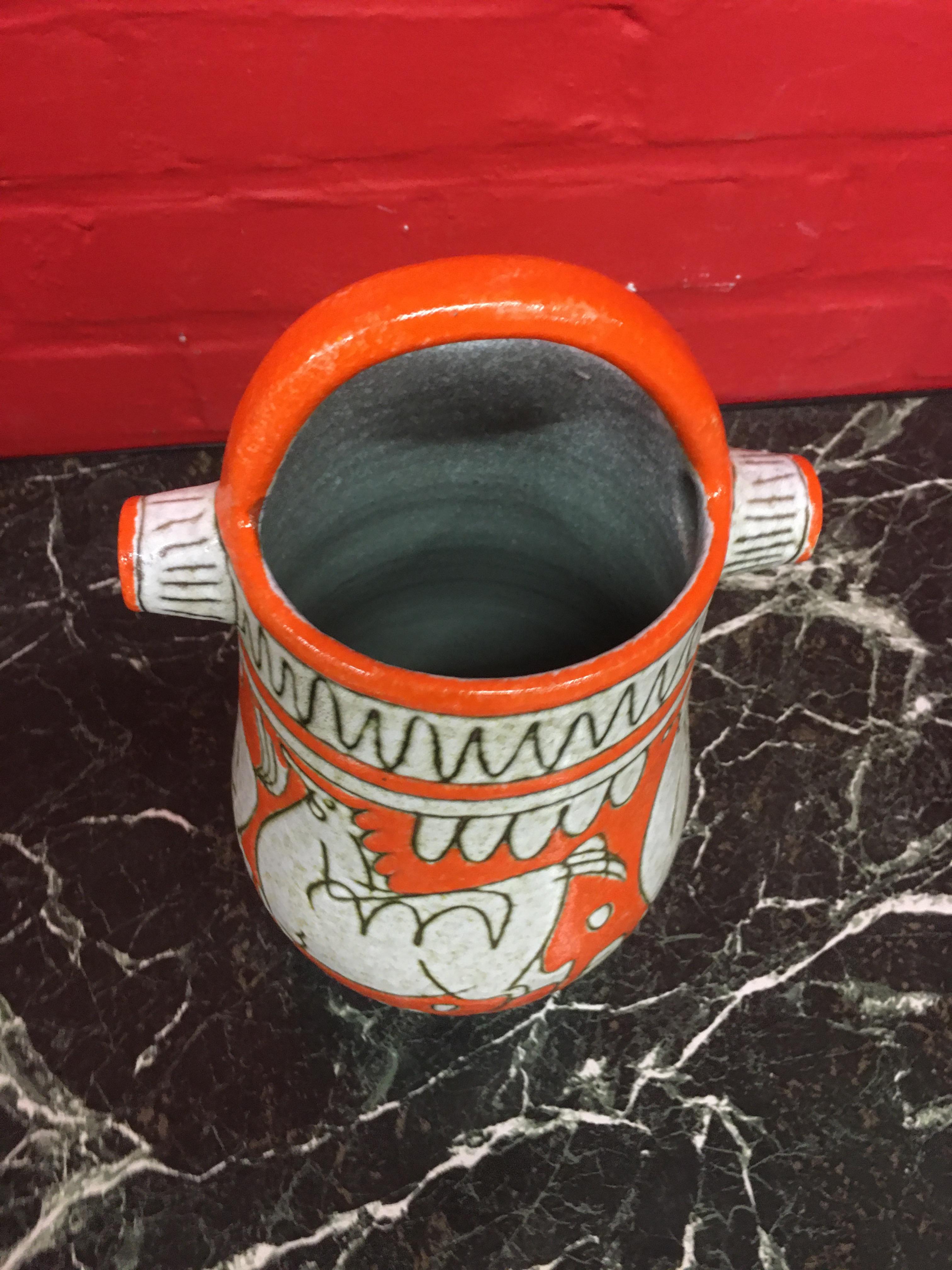 Mid-Century Modern Vase en céramique:: Italie:: vers 1950 en vente