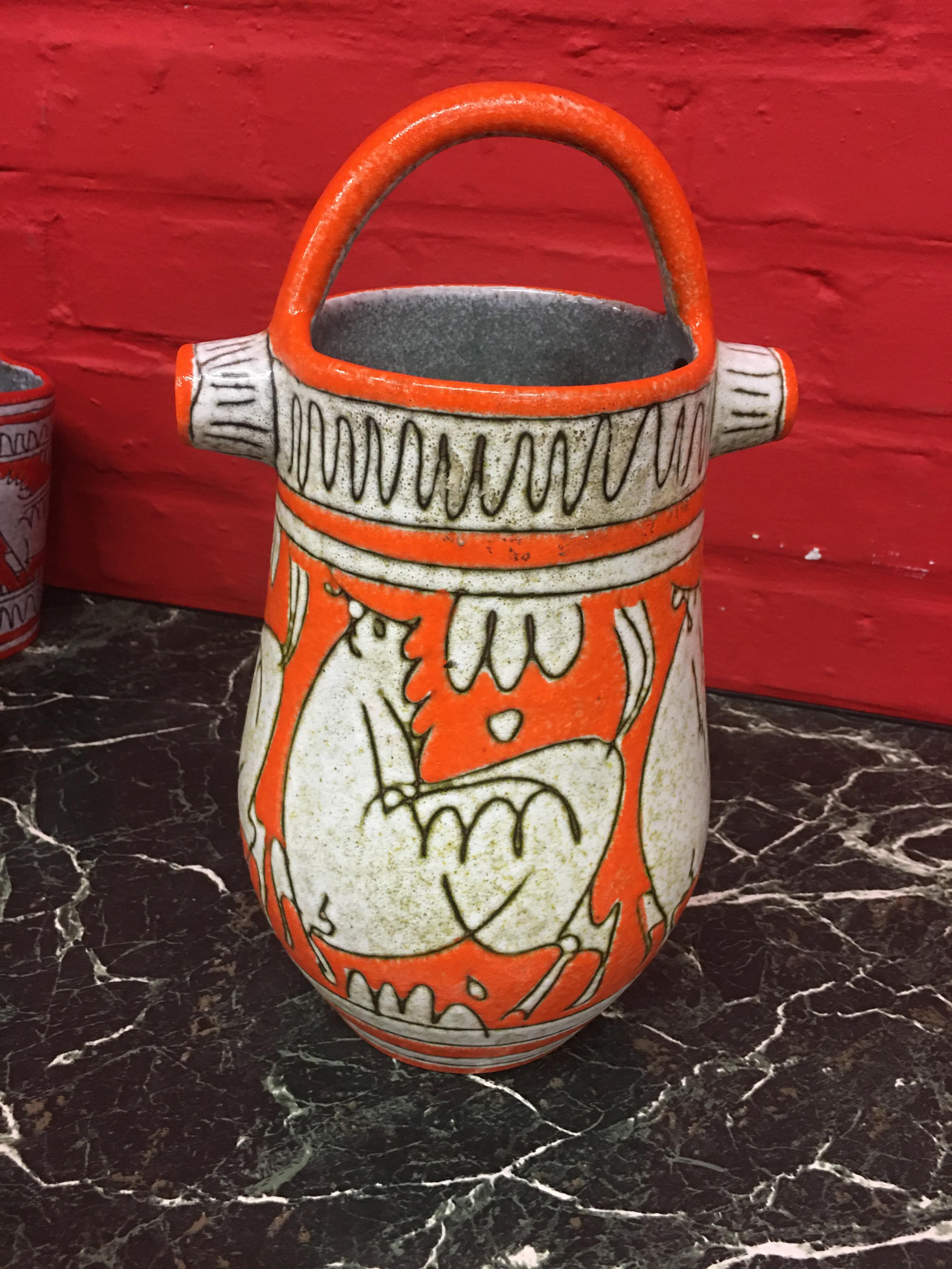 Vase en céramique:: Italie:: vers 1950 Bon état - En vente à Saint-Ouen, FR
