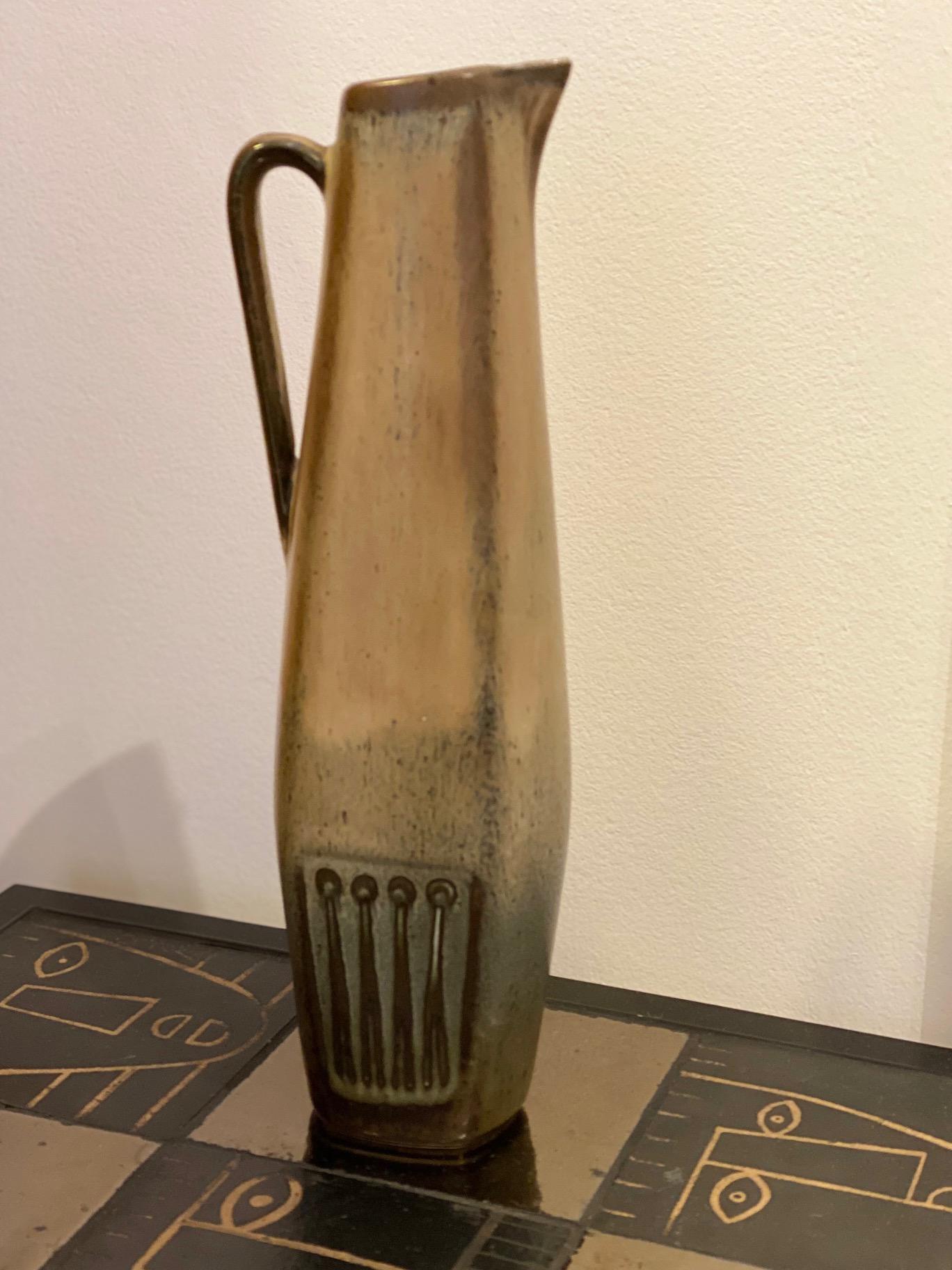 Ceramic Vase Jug by Gunnar Nylund, Rörstrand, Sweden, 1950s For Sale 2