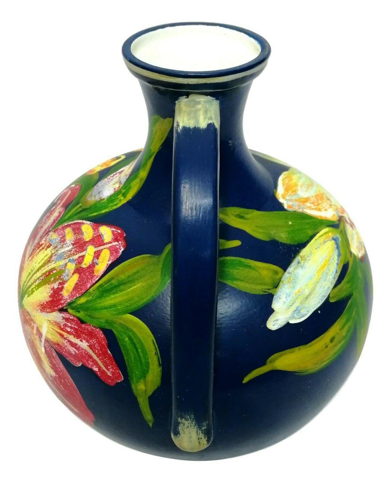 Polychrome ceramic jar, original production by SICA (Italian artistic ceramic company) from the 1950s, model 