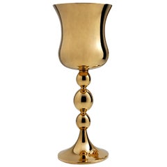 Vase en céramique « KIM » fabriqué à la main en or 24 carats par Gabriella B., fabriqué en Italie