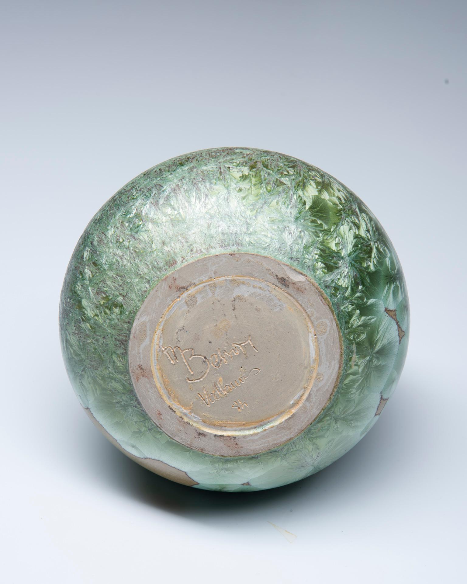 Vaso e base per lampada in ceramica con nuclei - Marius Bessone in vendita 3