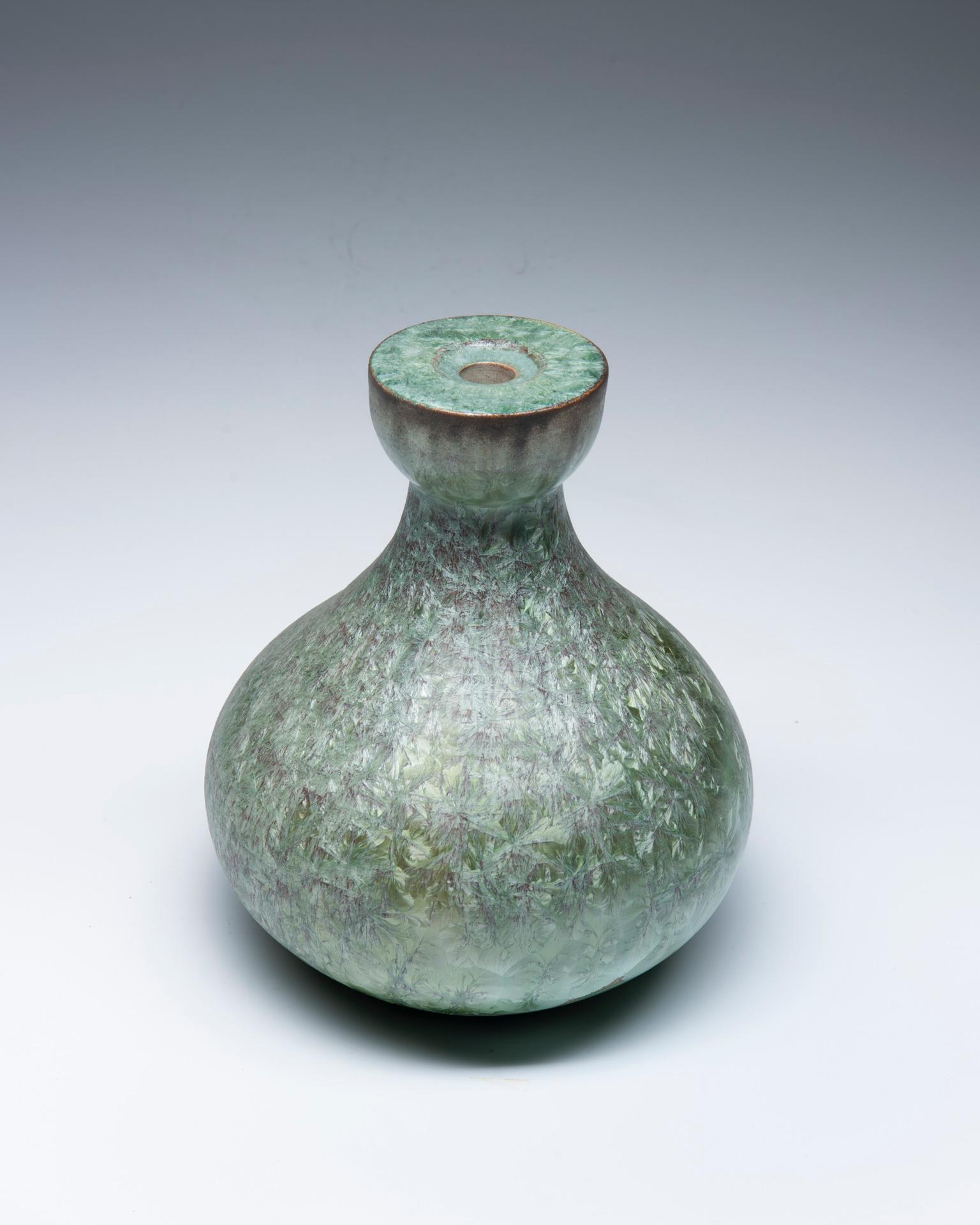 Mid-Century moderno Vaso e base per lampada in ceramica con nuclei - Marius Bessone in vendita