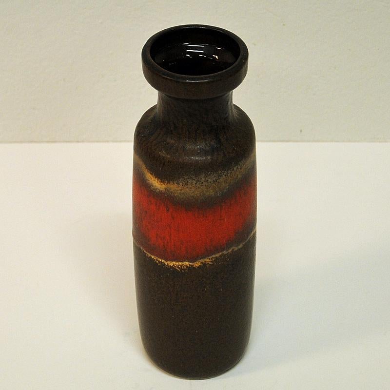 Keramik vintage Vase Lava von Scheurich- W. Deutschland 1960s (Arts and Crafts)