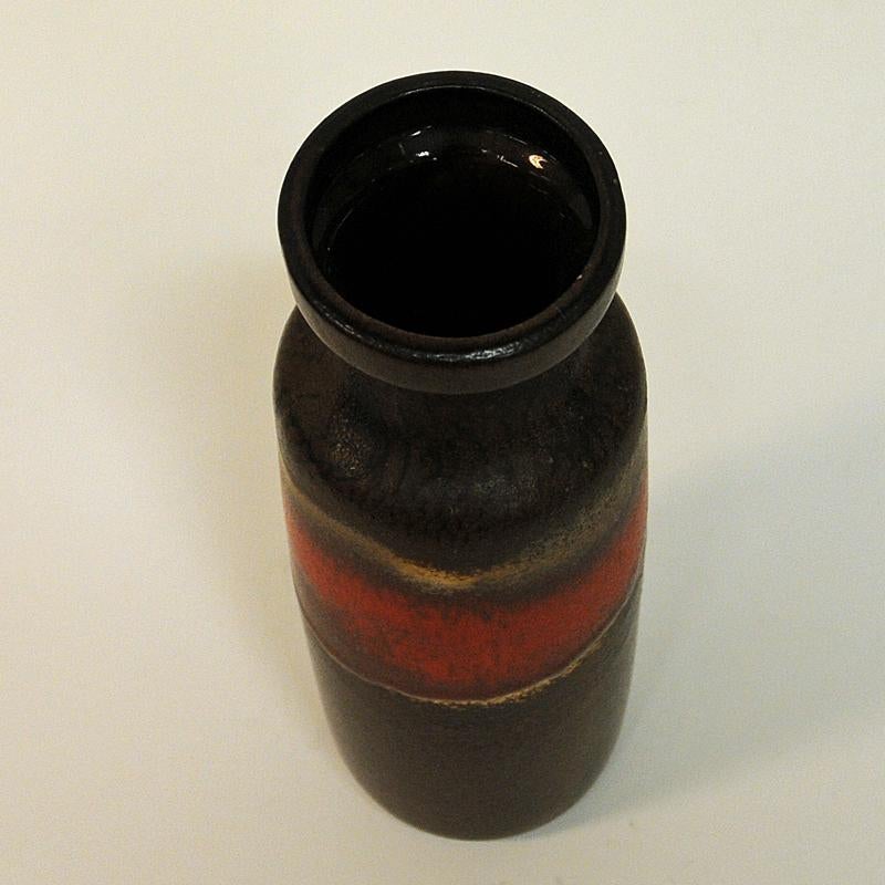 Keramik vintage Vase Lava von Scheurich- W. Deutschland 1960s im Zustand „Gut“ in Stockholm, SE