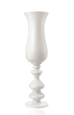 Ceramic Vase "Louis" White Matte Glazed by Gabriella B. Made in Italy
