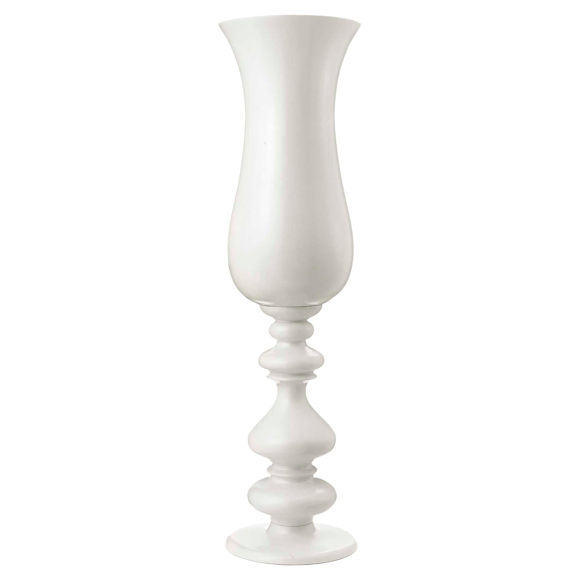 Ceramic Vase "Louis" White Matte Glazed by Gabriella B. Made in Italy For  Sale at 1stDibs