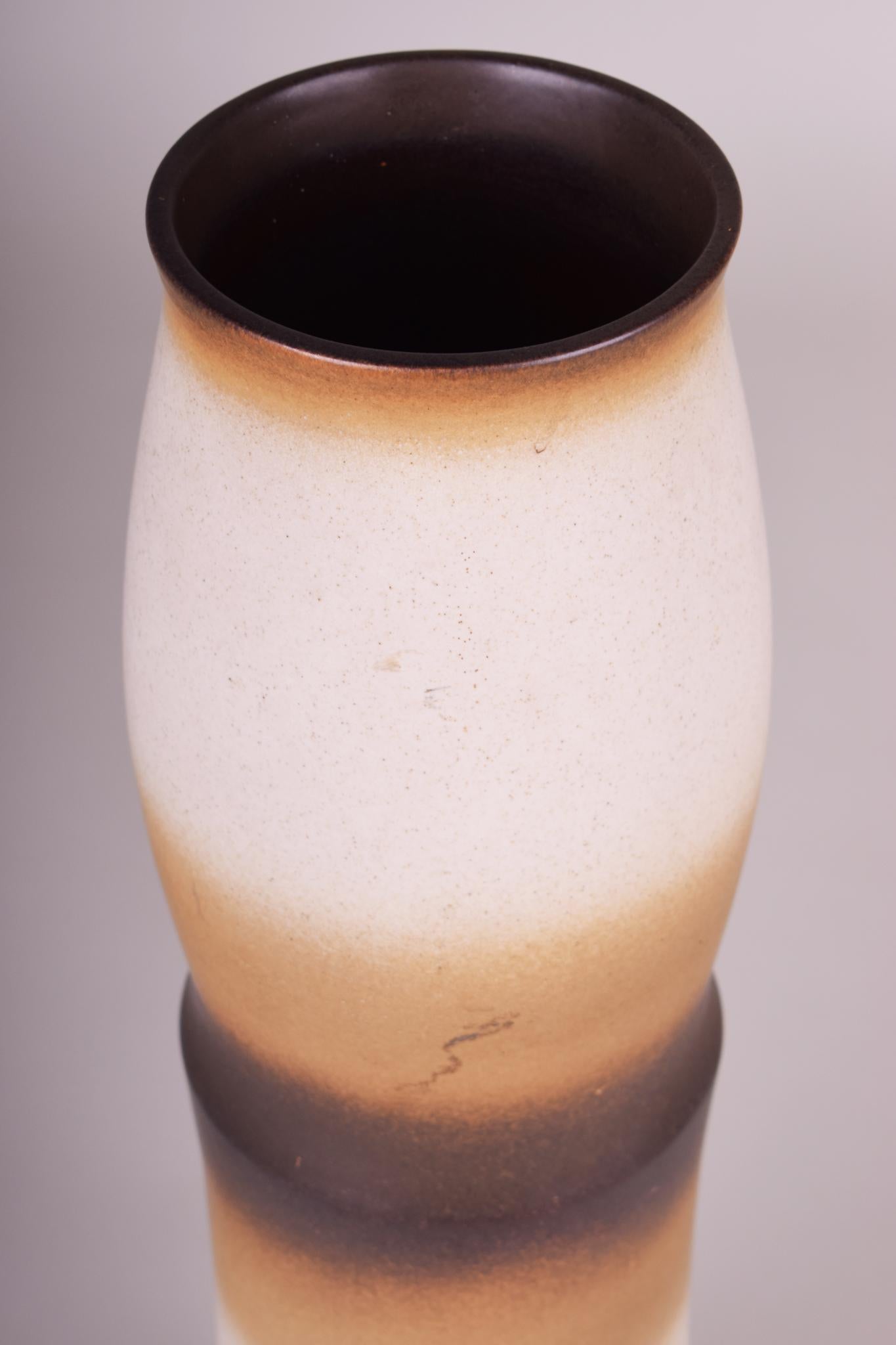 Keramikvase aus Tschechien, Originalzustand, Mitte des Jahrhunderts im Angebot 2