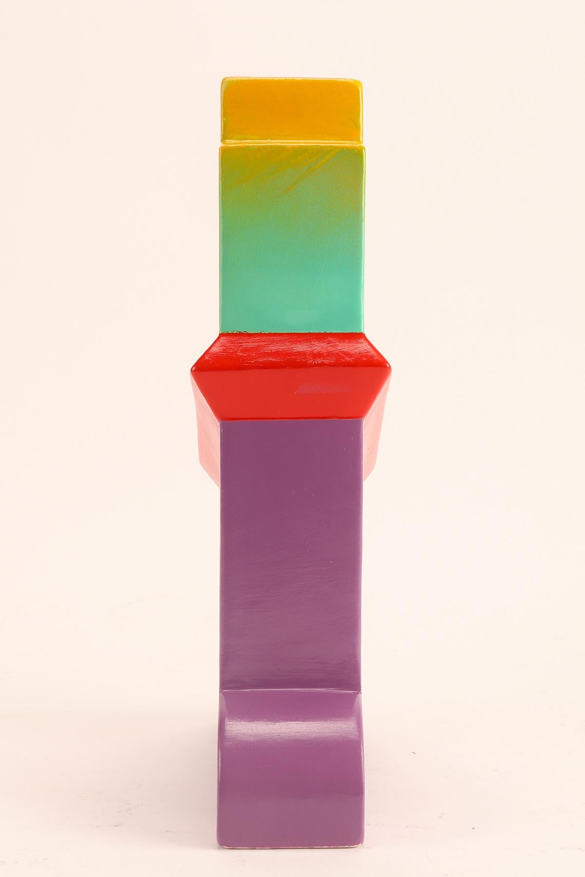 XX secolo Vaso in ceramica Memphis, 