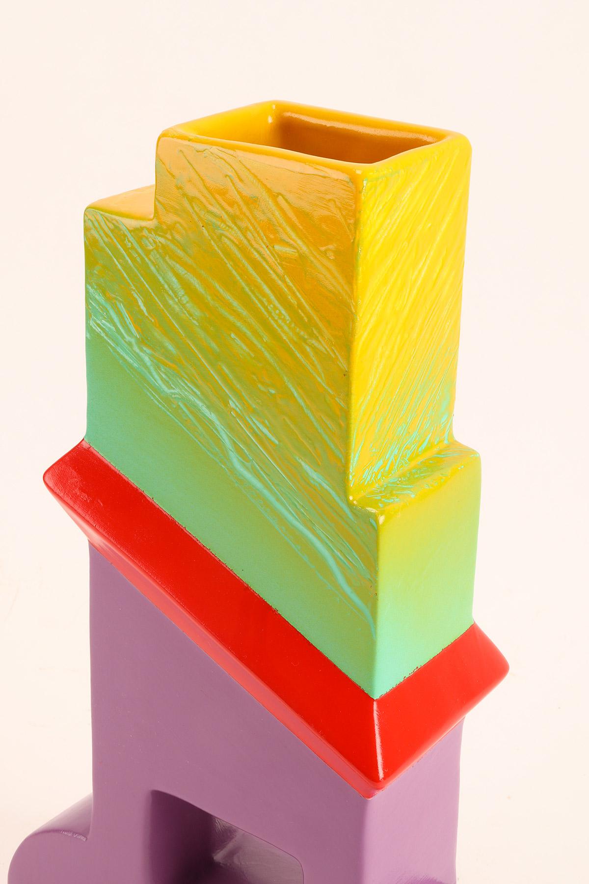 Vaso in ceramica Memphis, 