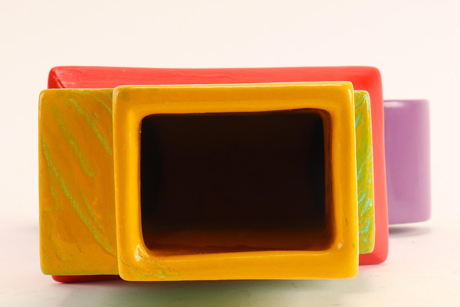 Vaso in ceramica Memphis, 