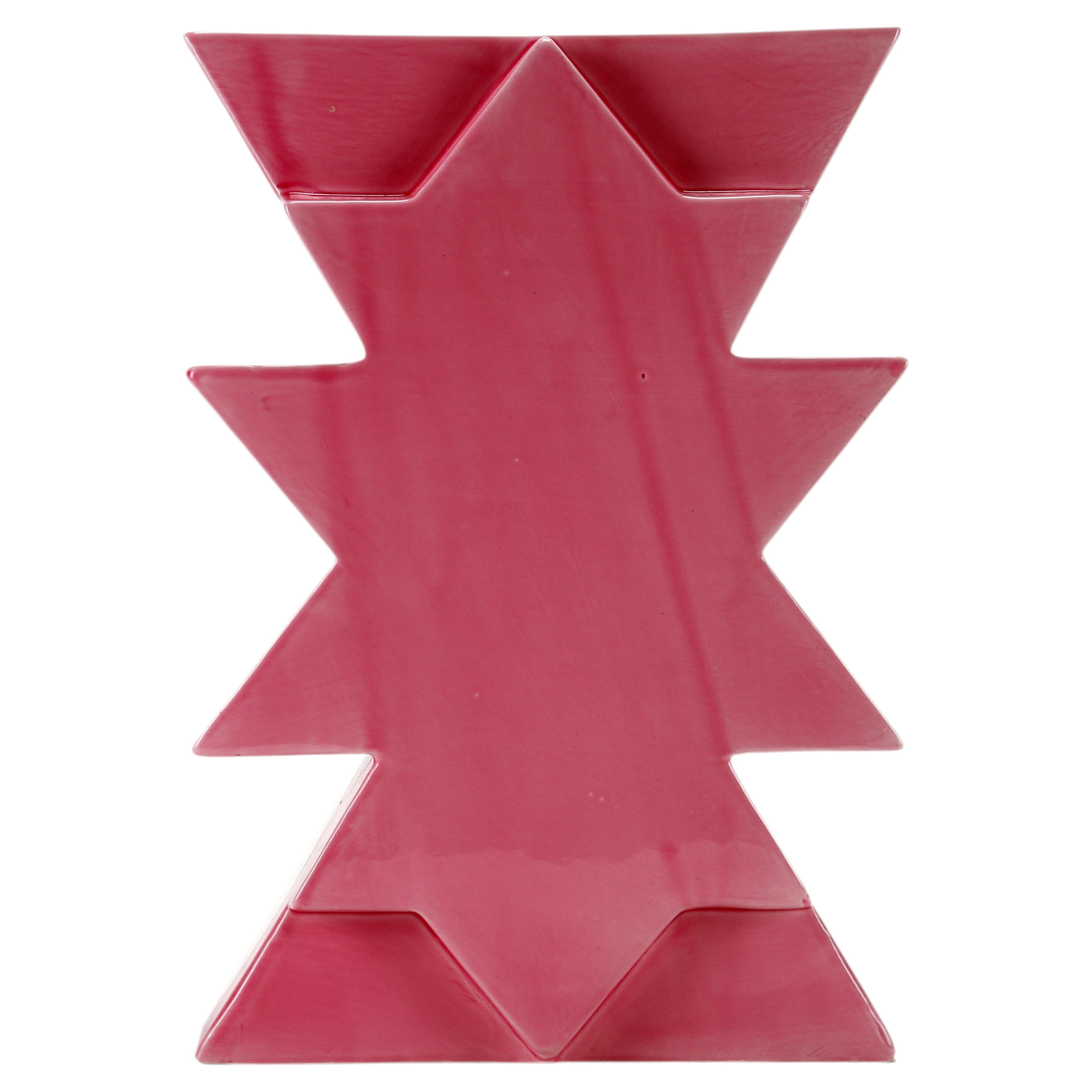 Ceramic vase Memphis, “ILIOS” by Luciano Florio Paccagnella, Milan, 1990’s. For Sale
