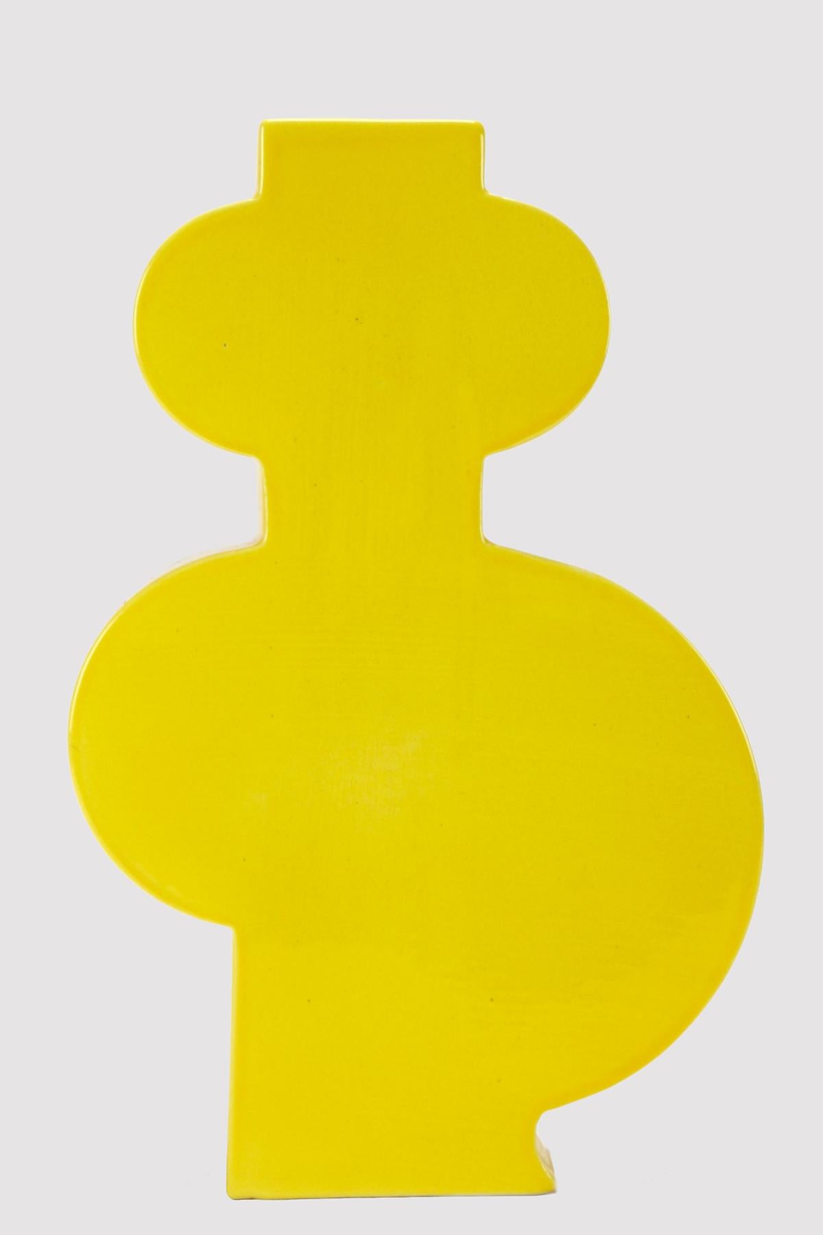 Jarrón de cerámica pintada Memphis Milano de Luciano Florio Paccagnella, 