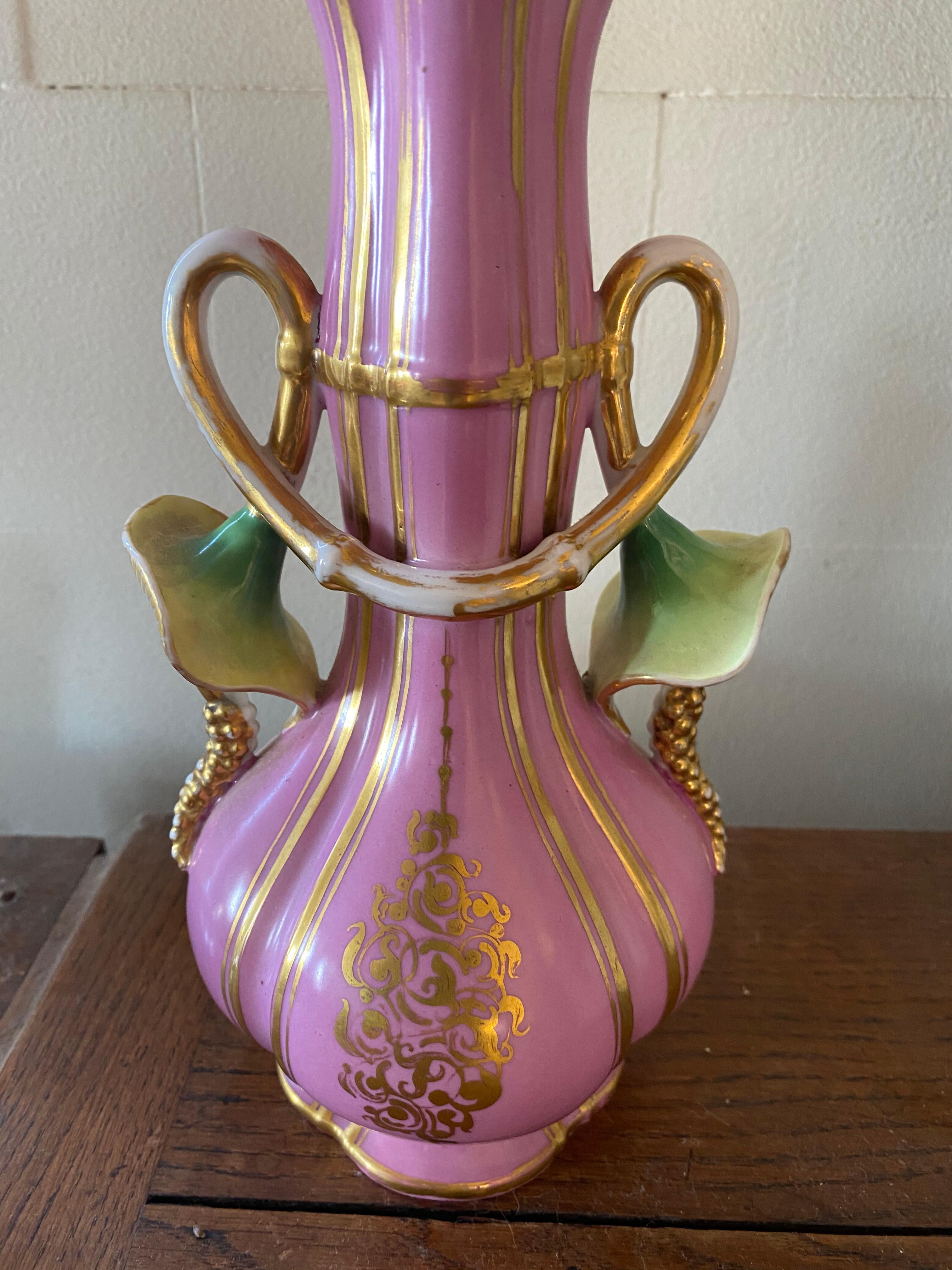 French Ceramic Vase Napoleon III Period For Sale