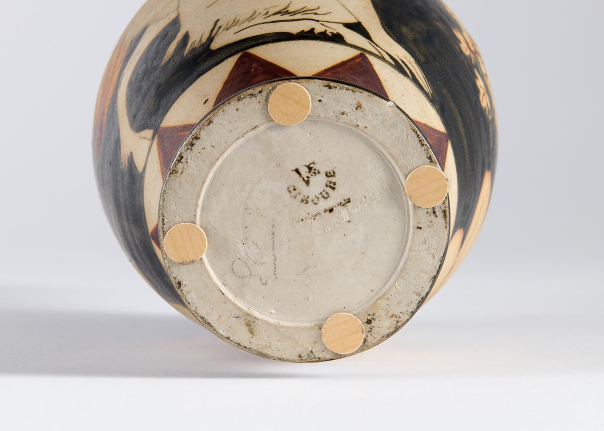 Keramikvase, Paar Amphoren, Ciboure Ceramics, Frankreich, um 1925 (Glasiert) im Angebot