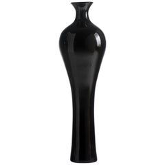 Ceramic Vase "PAMELA" Handcrafted in Black by Gabriella B. Made in Italy