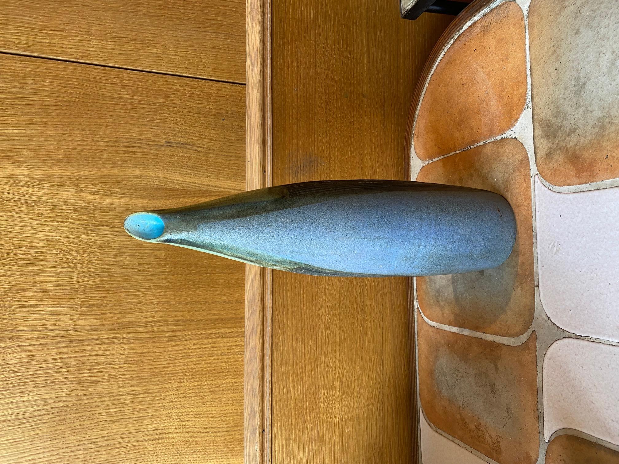 Milieu du XXe siècle Vase en céramique Pingouin par Accolay, France, années 1960 en vente