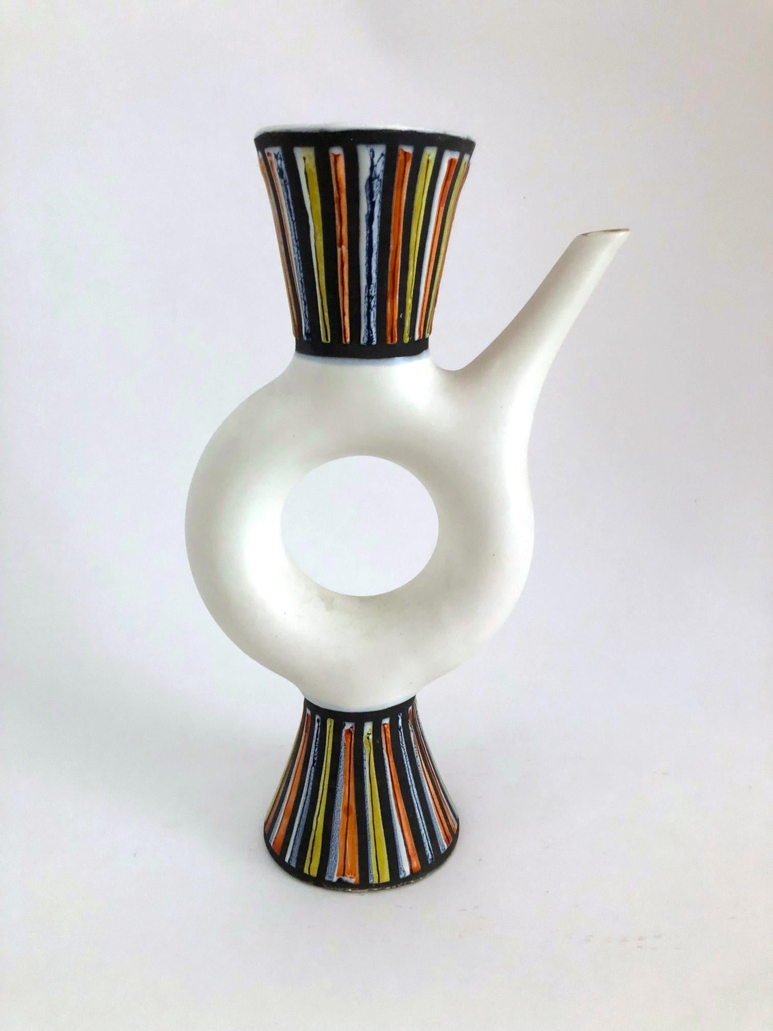 Pitcher by French ceramicist from Vallauris Roger Capron 1950s
Signed Capron Vallauris

Measures: H 33 cm.