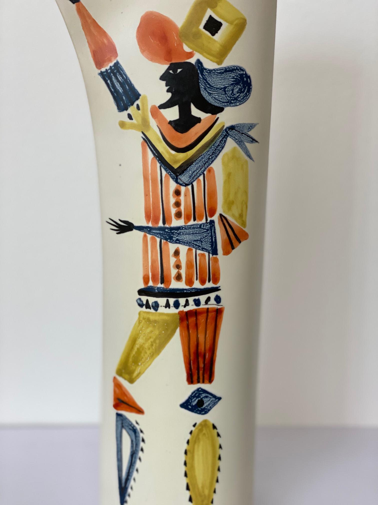 Keramikvase mit Charakter, signiert von Roger Capron, Vallauris, 1950er Jahre im Angebot 2