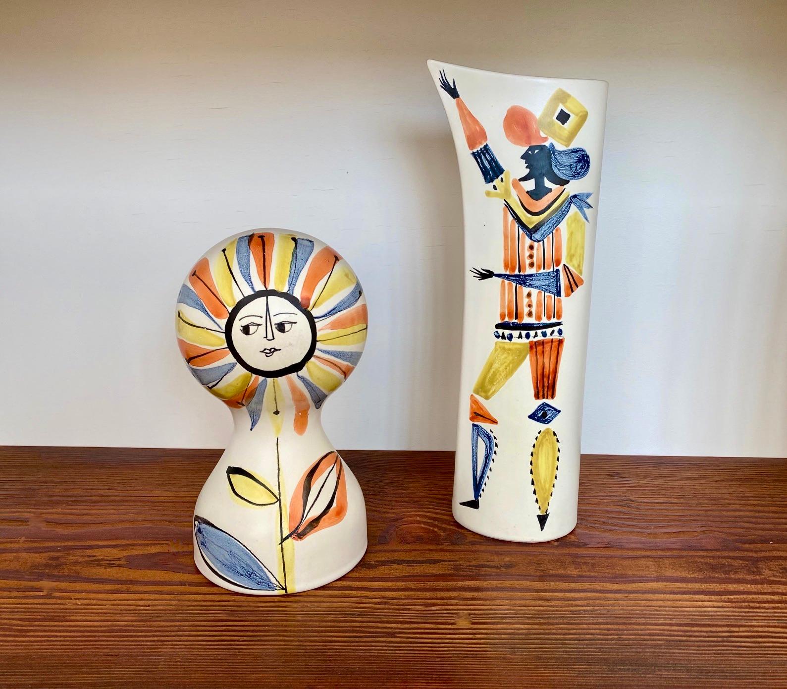 Keramikvase mit Charakter, signiert von Roger Capron, Vallauris, 1950er Jahre im Angebot 3