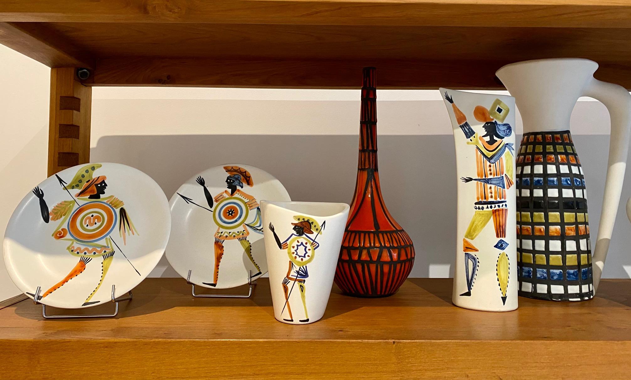 Keramikvase mit Charakter, signiert von Roger Capron, Vallauris, 1950er Jahre im Angebot 4