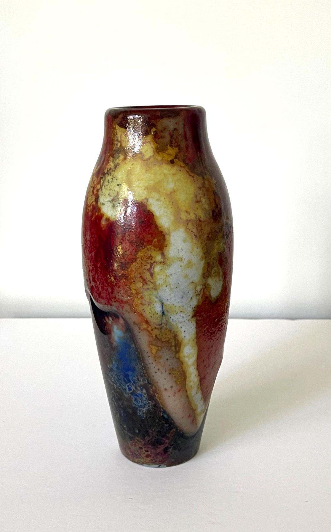 Glazed Ceramic Vase Royal Doulton Chang Ware For Sale