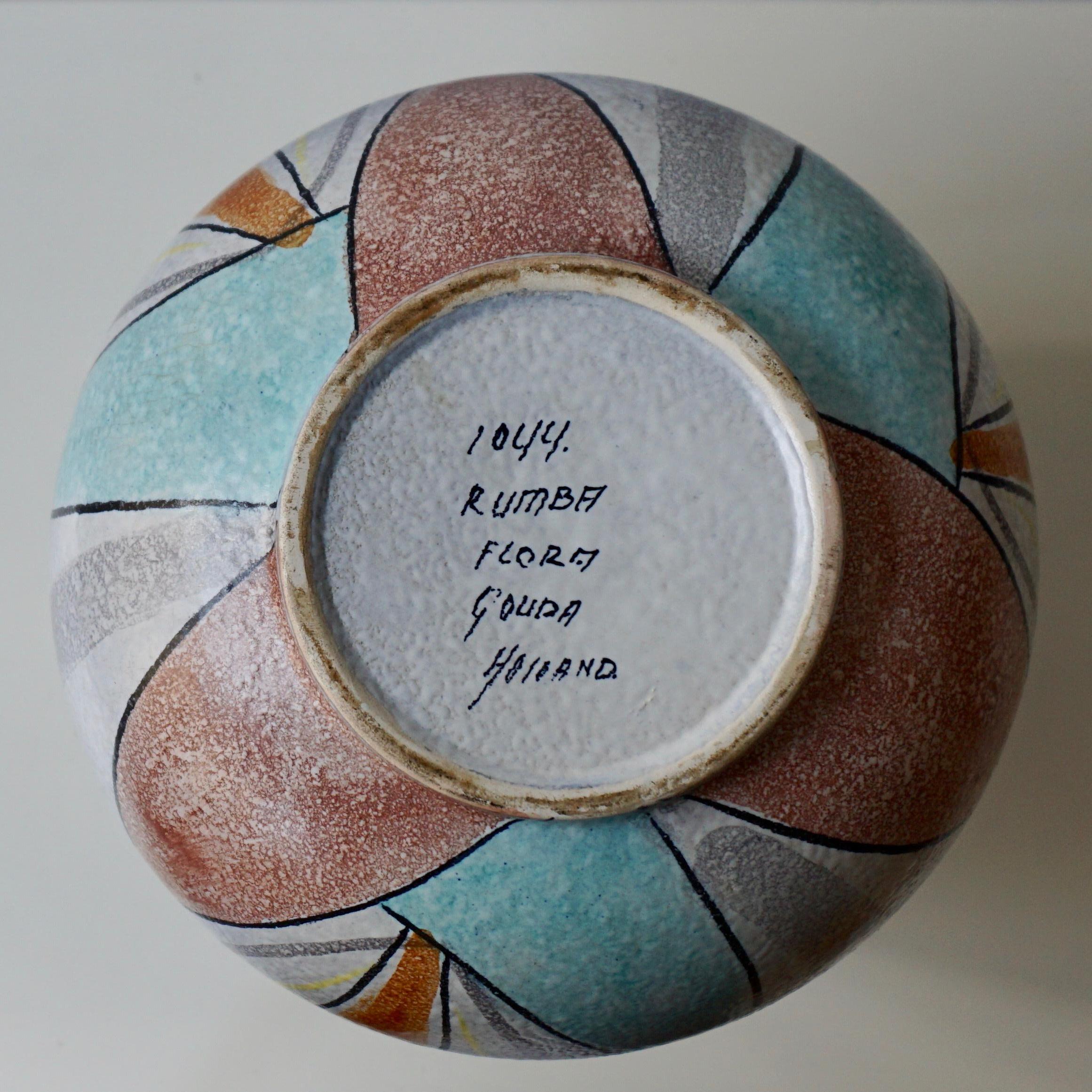 Ceramic Vase Rumba Flora Gouda Holland For Sale 5