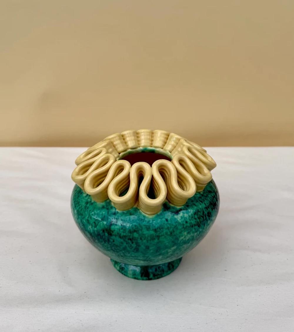 Francese Vaso in ceramica, Sainte Radegonde, circa 1940 in vendita