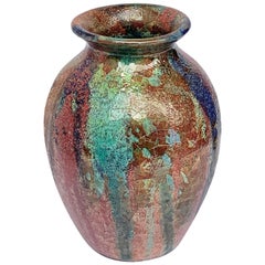 Ceramic Vase Sardinian Polychrome Ceramics by Claudio Pulli, Italy, 1970s
