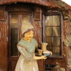 Ceramic Vase Sculptor August Otto by Johann Maresch, End of 19th-Beg. of 20th C.