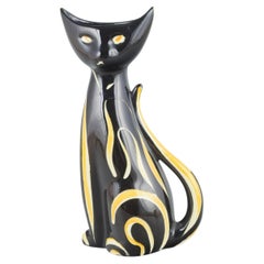 Ceramic vase shaped as a cat. West Germany, 1970s