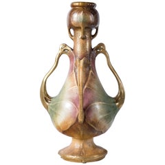 Keramikvase:: signiert Amphora:: Österreich:: Turn-Teplitz 'Bohemia':: Jugendstilzeit