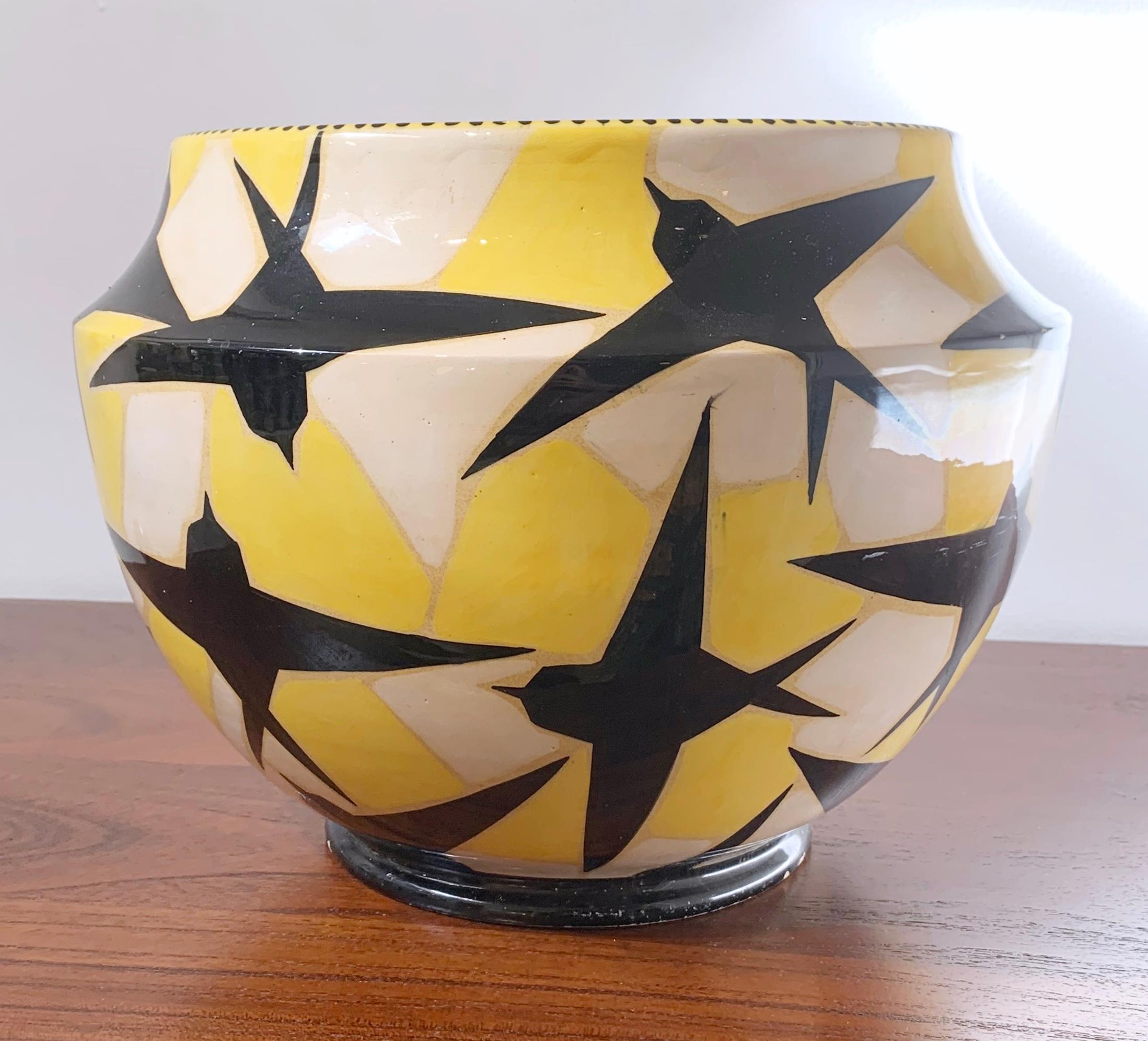 Keramikvase, signiert von Fenice Albisola für Manlio Trucco, Italien 1930 (Italienisch) im Angebot