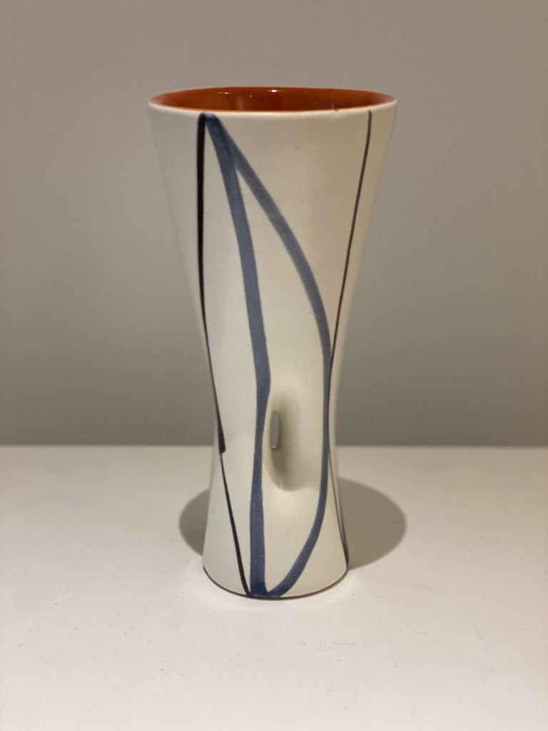 Mid-20th Century Ceramic Vase Signed by Roger Capron Vallauris, 1950s For Sale