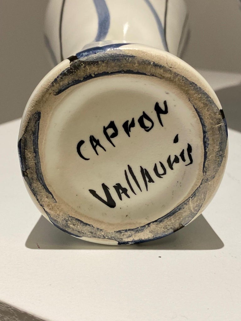 Ceramic Vase Signed by Roger Capron Vallauris, 1950s For Sale 3