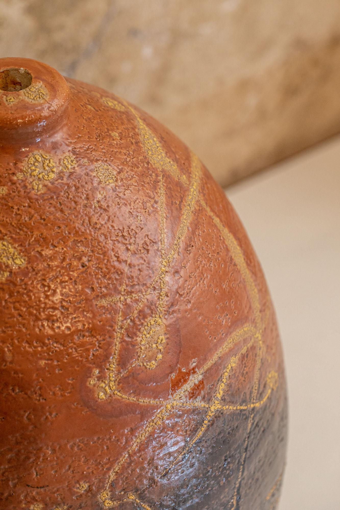 Late 20th Century Ceramic Vase Signed Marcello Fantoni