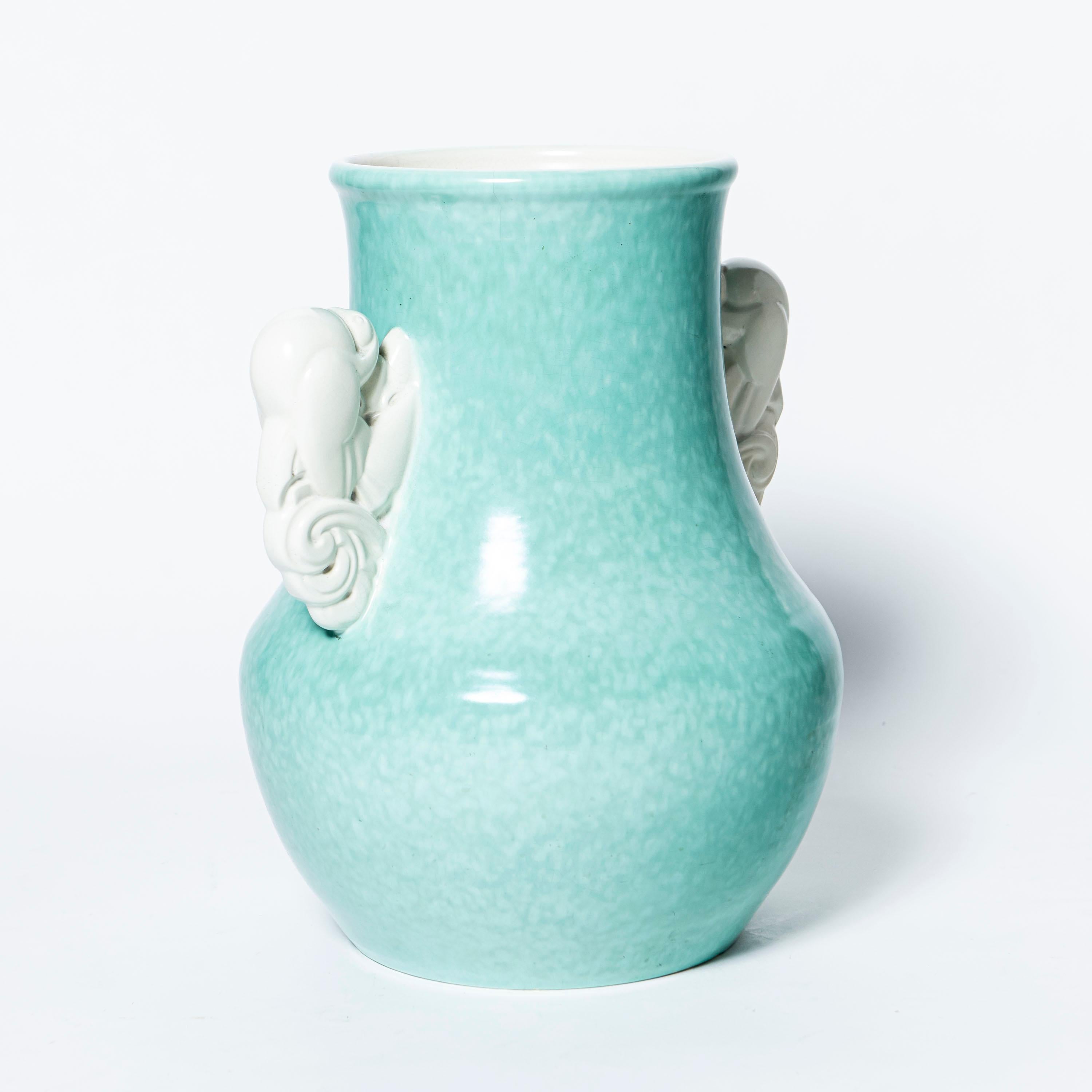 Art Deco Ceramic Vase Signed Poole, England, circa 1960 For Sale