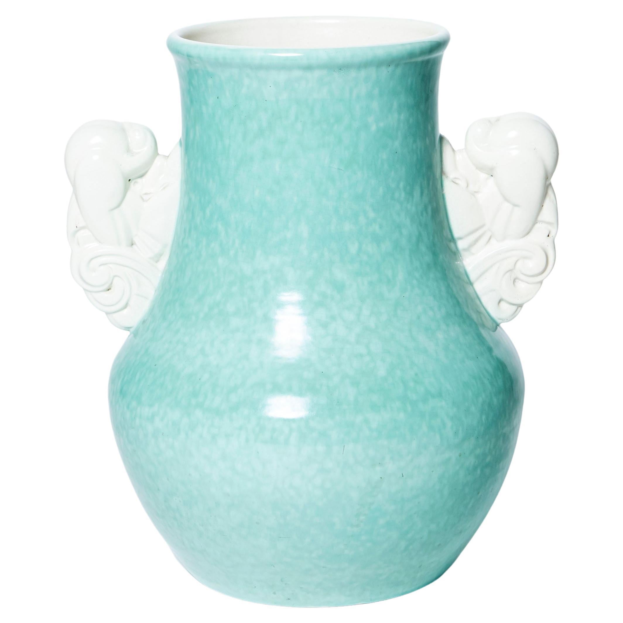 Ceramic Vase Signed Poole, England, circa 1960 For Sale