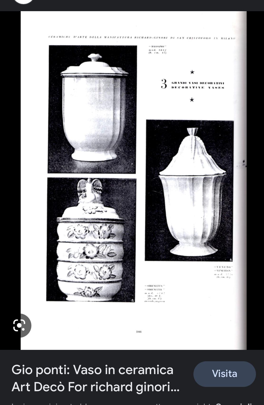 Ceramic Vase Sirenetta Model by Gio Ponti for San Cristoforo 5