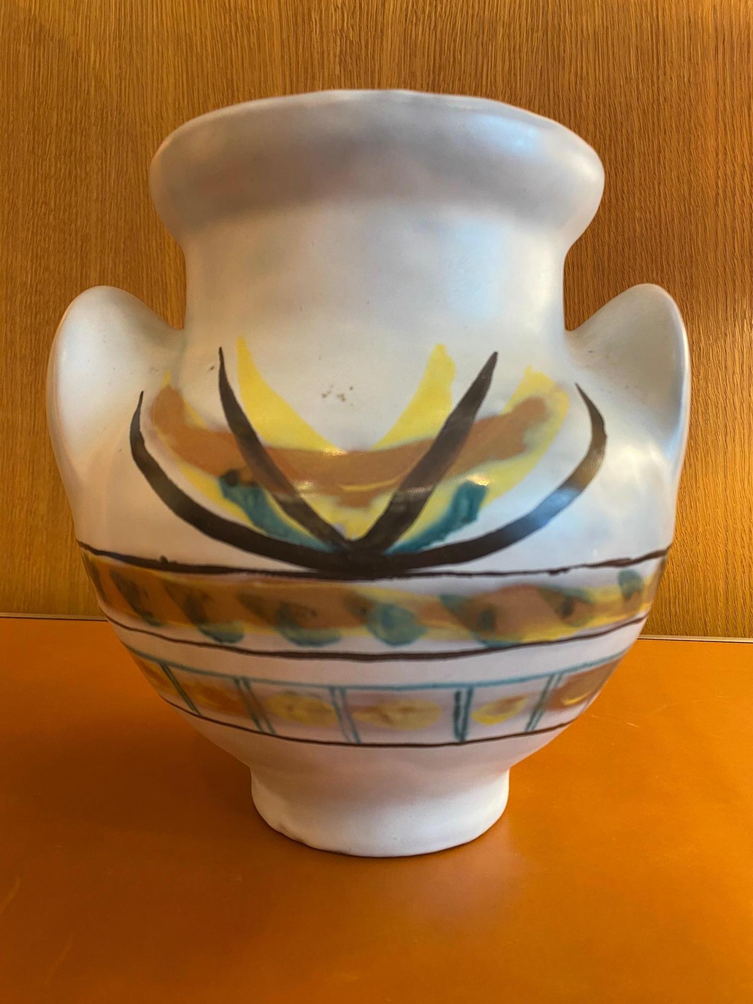 Keramikvase „Soleil“ von Roger Capron, Frankreich, 1950er Jahre (Französisch) im Angebot