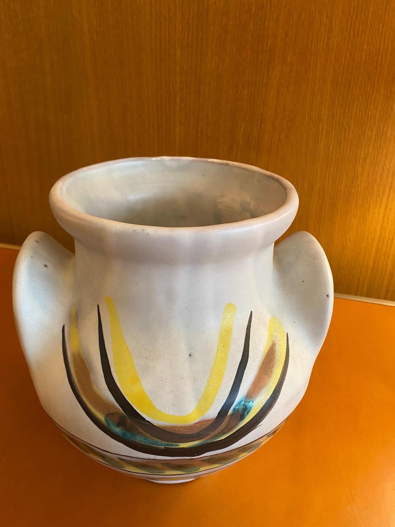 Keramikvase „Soleil“ von Roger Capron, Frankreich, 1950er Jahre (Mitte des 20. Jahrhunderts) im Angebot