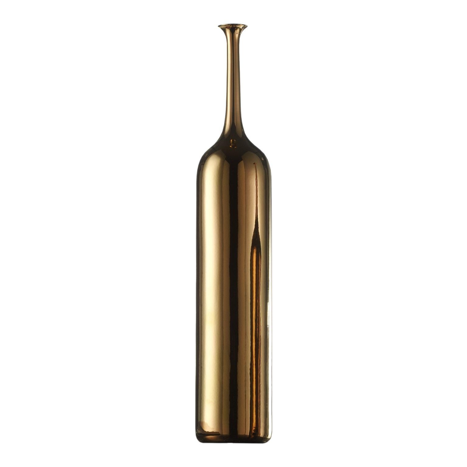 Vase en céramique « SWAN » fabriqué à la main en or 24 carats par Gabriella B., fabriqué en Italie Excellent état - En vente à Treviso, IT