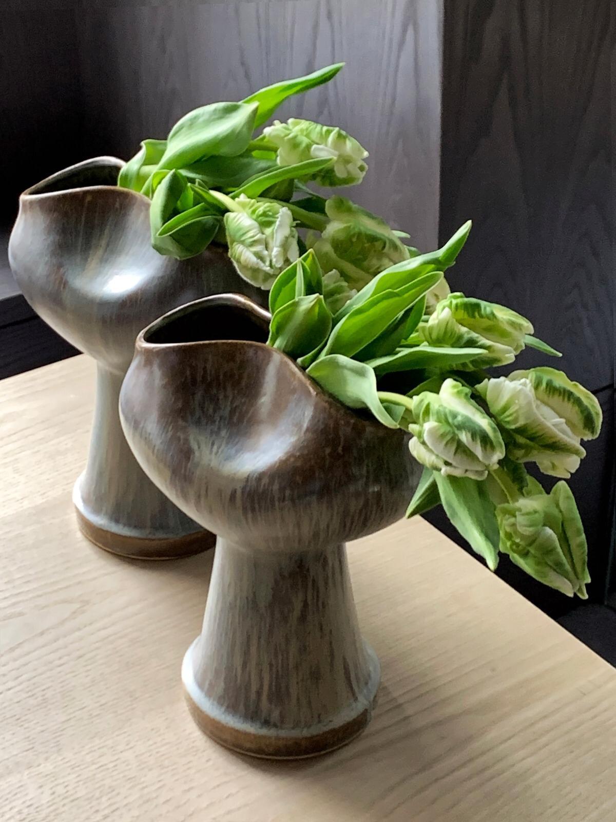 Contemporary Ceramic Vase the Bulb Mid Century Rhythm André Fu Living Decorative New For Sale